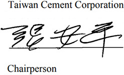 Signature of TCC Chairman