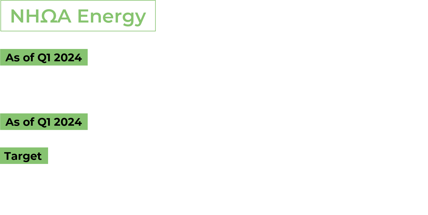 NHOA Energy. 2025 install capacity 2500 MWh